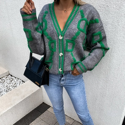 Single-Breasted Knitted Cardigan