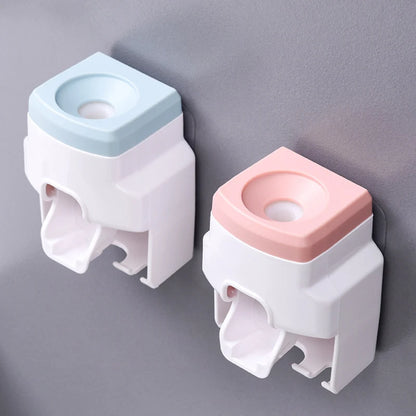 Automatic Toothpaste Dispenser & Toothbrush Holder