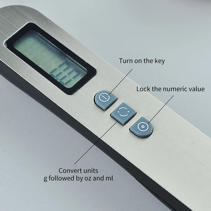 Báscula de cocina digital LCD con cucharas medidoras