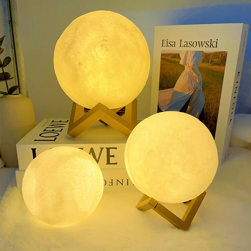 DIY Paintable Moon Night Light