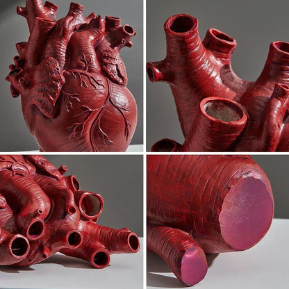 Heart-Shaped Resin Vase - Elegance and Originality - Emelay