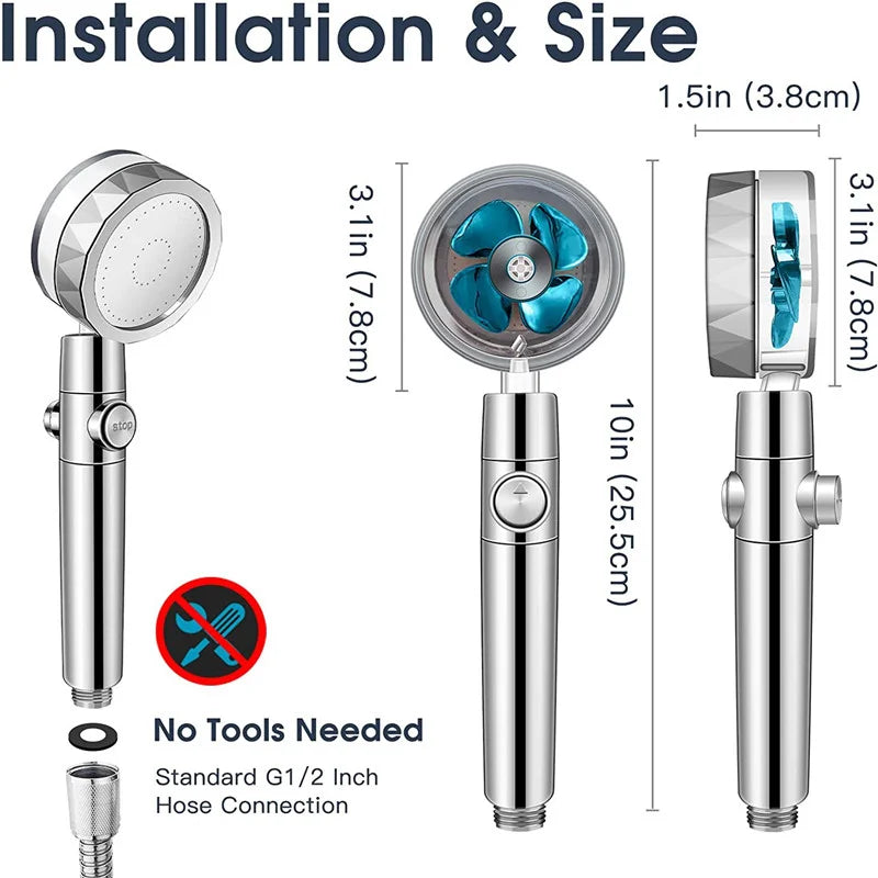 360° Rotating Shower Head - Emelay