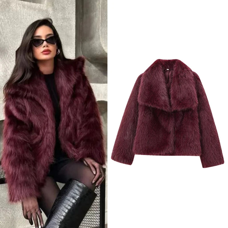 Plush Burgundy Bomber Jacket