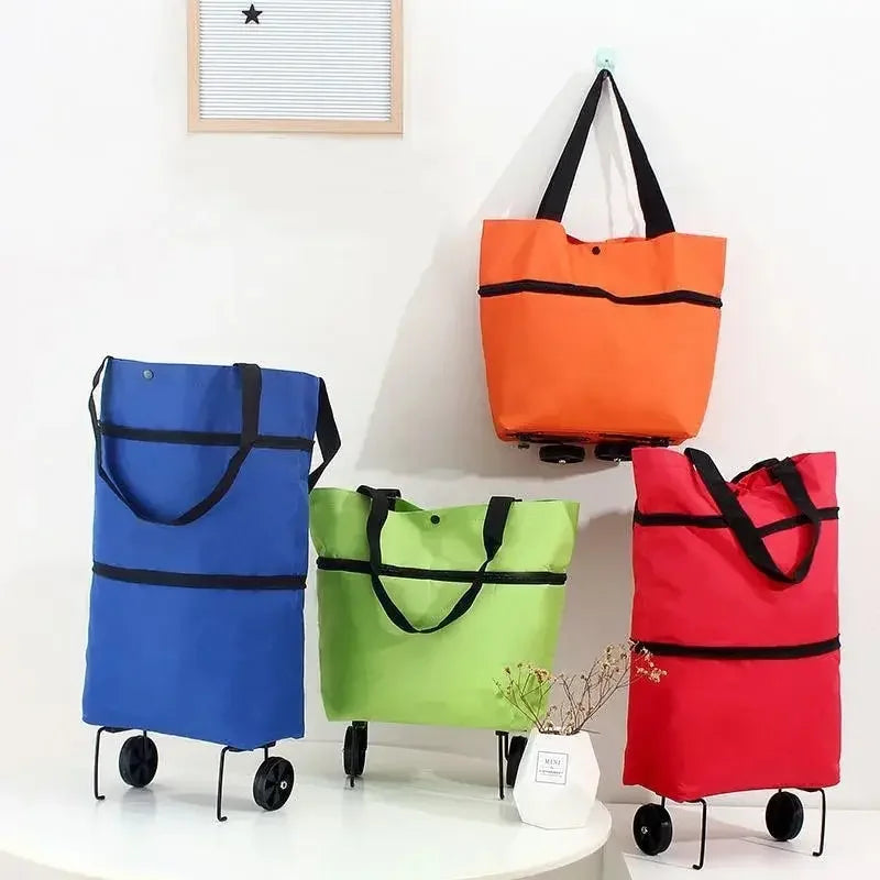 Le sac de courses pliable et portable avec roulettes