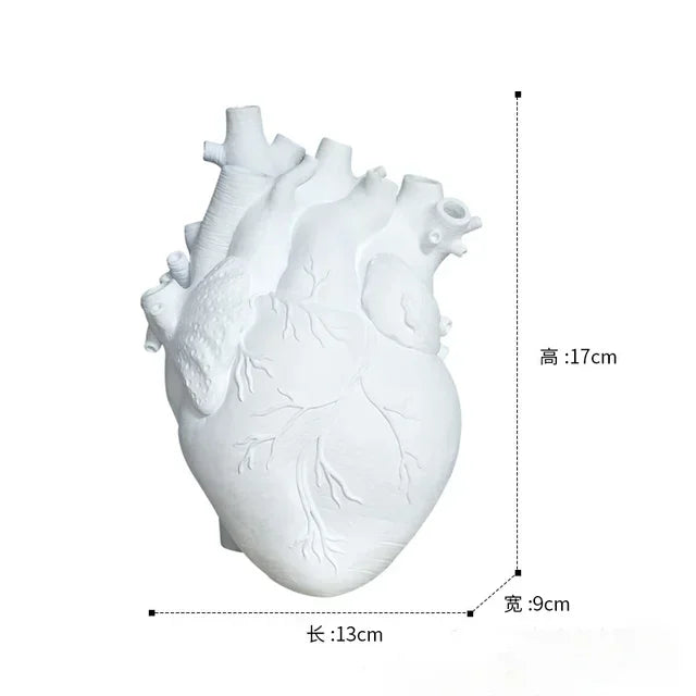 Heart-Shaped Resin Vase - Elegance and Originality - Emelay