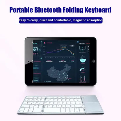 Foldable Bluetooth Keyboard with TouchPad - Emelay