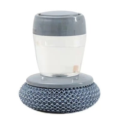 Steel Kitchen Brush with Built-in Soap Dispenser