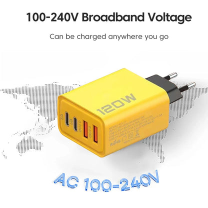 120W USB PD Fast Charger with 4 Ports - Emelay