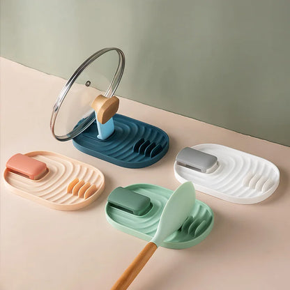 Support de Cuillère et Spatule Pliable en Plastique - Accessoire de Cuisine Pratique