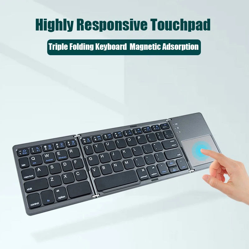 Foldable Bluetooth Keyboard with TouchPad - Emelay